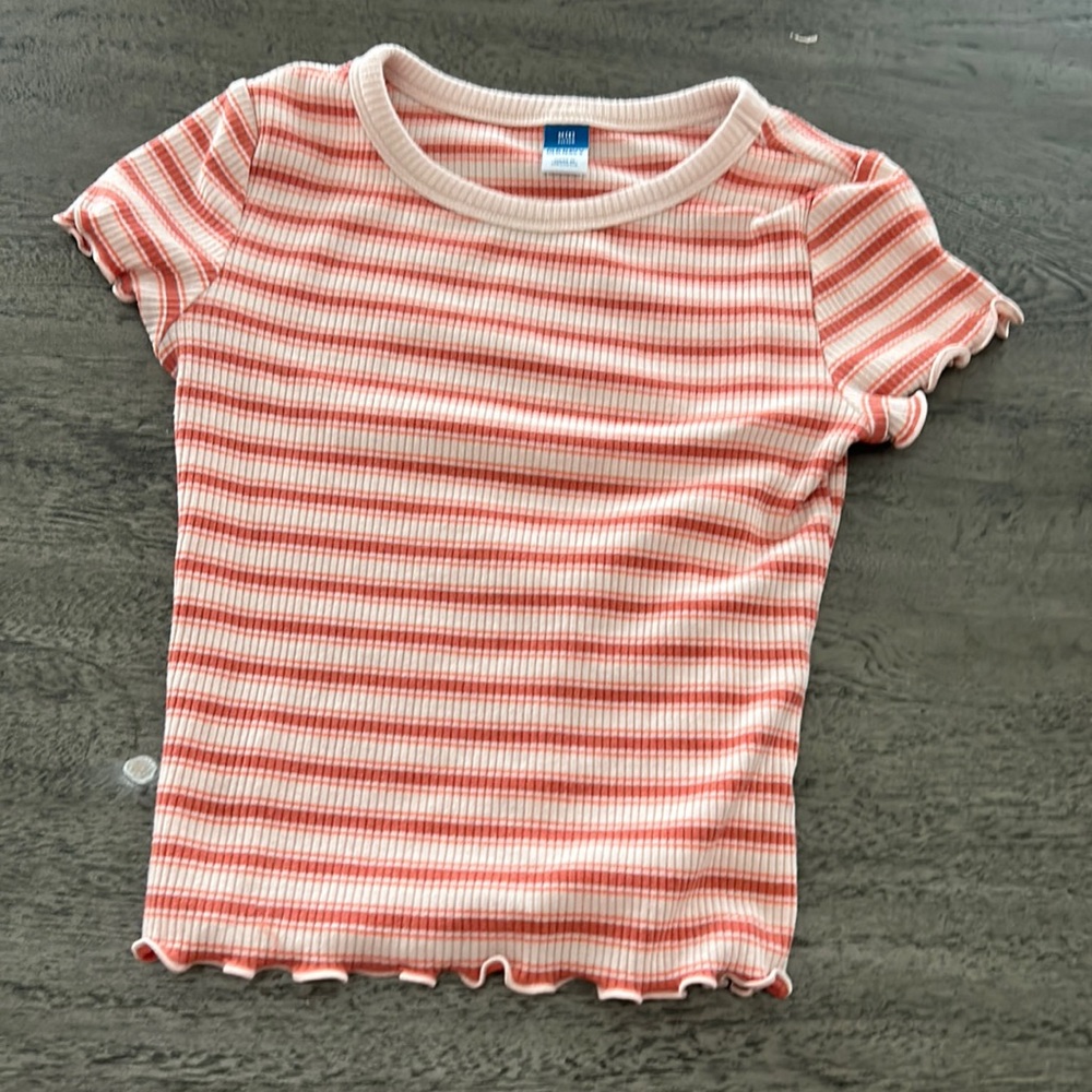 Pink and white striped shirt